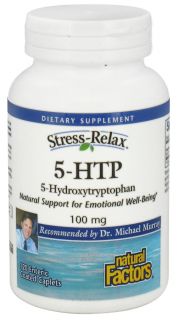 Natural Factors   Stress Relax 5 HTP 100 mg.   120 Enteric Coated Tablets
