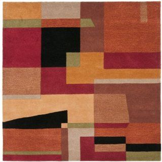 Safavieh RD868A 6SQ Rodeo Drive Collection Handmade Rust and Multi Wool Square Area Rug 6 Feet Square   Area Rugs Contemporary