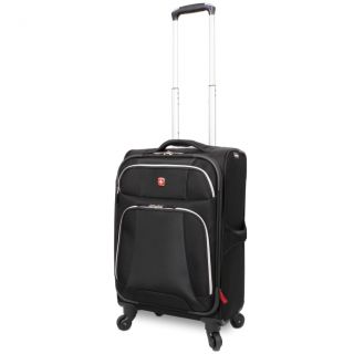 Wenger Monte Leone Black 20 inch Expandable Carry on Spinner Upright Suitcase