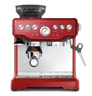 Breville BES870CBXL The Barista Express Coffee Machine, Cranberry Red: Kitchen & Dining