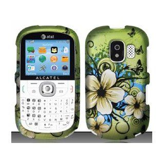 Alcatel One Touch OT871A (AT&T) Hawaiian Flowers Design Hard Case Snap On Protector Cover + Free Opening Tool + Free American Flag Pin Cell Phones & Accessories