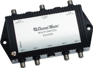 Channel Master 6344IFD Satellite Multiswitch 4 output with amplified offair input Electronics