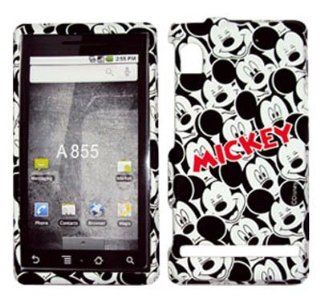 Motorola Droid A855 Mickey Mouse Black & White Multi Hard Case/Cover/Faceplate/Snap On/Housing/Protector: Electronics