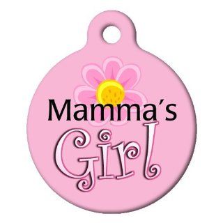 Dog Tag Art Custom Pet ID Tag for Dogs   Mama's Girl   Large   1.25 inch : Pet Identification Tags : Pet Supplies