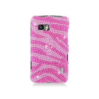 LG Mach LS860 Bling Gem Jeweled Jewel Crystal Diamond Pink Zebra Stripes Cover Case: Cell Phones & Accessories