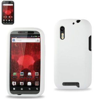 Reiko RKSLC01 MOTXT865WH Premium Durable Silicone Protective Case for Motorola Droid Bionic XT865   1 Pack   Retail Packaging   White Cell Phones & Accessories