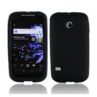 For Cricket Huawei Ascent II M865 Accessory   Black Silicon Skin Soft Case Cover: Cell Phones & Accessories