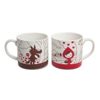 Decole Little Red Riding Hood Mug Set: Couple Mugs: Kitchen & Dining