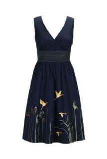 eShakti Women's Cranes in the reeds dress at  Womens Clothing store: