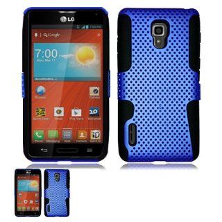 LG Optimus F7 LG870 / US780 Blue and Black Hybrid Case: Cell Phones & Accessories