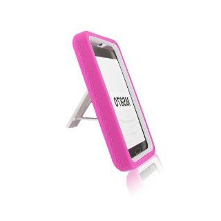 Lg Ms870 (Spirit 4G) Hot Pink + White Robotic Case: Cell Phones & Accessories