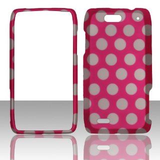2D Dots on Pink Motorola Droid 4 / XT894 Case Cover Phone Hard Cover Case Snap on Faceplates: Cell Phones & Accessories