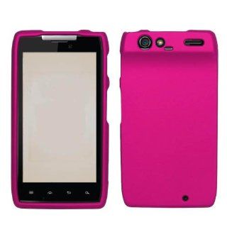Motorola XT907 XT910 XT912 XT913 XT916 XT915 Droid Razr Hard Plastic Snap on Cover Rose Pink (Rubberized) Verizon: Cell Phones & Accessories