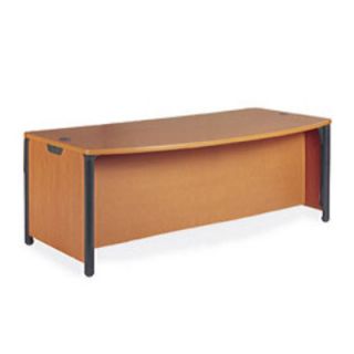 Virco Plateau Office 72 W Bow Front Executive Desk PTD3672BF Leg Color: Char
