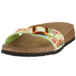 Papillio slippers Madrid from Birko Flor in April Flower Green with a regular insole: Shoes