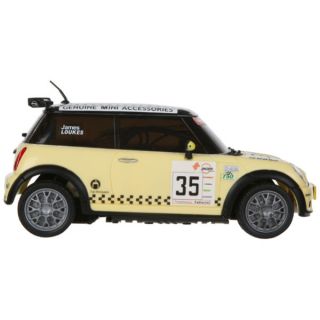 Race Tin: Mini Cooper Remote Control Car   Yellow and Black      Toys