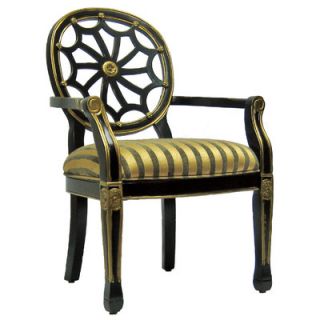Royal Manufacturing Black Spider Cotton Arm Chair 160 01