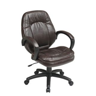 OSP Designs Deluxe Managers Chair with Padded Arms FL605 U Color: Chocolate