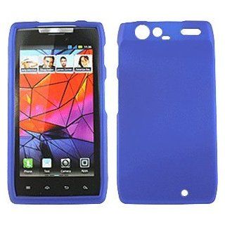 PCS MOTXT912FAC7 Motorola XT912 Droid RAZR Rubberized Snap On Cover, Blue: Cell Phones & Accessories