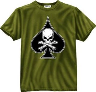 Death Spade Logo Tee   U.S. MILITARY Olive T Shirt: Clothing