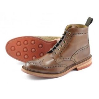 LOAKE WHARFDALE Gents Mens Brogue Brown Leather Boot MADE IN ENGLAND (UK 9, brown): Shoes