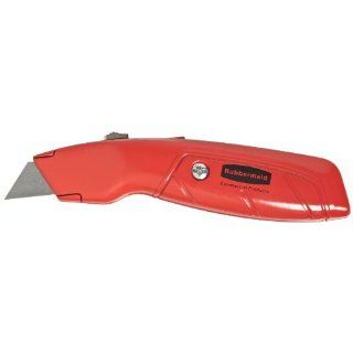 Rubbermaid Commercial 9H05 15 3/4" Length x 1 1/2" Width x 1" Height, Red Color, Standard Retractable Utility Knife Utility Knives