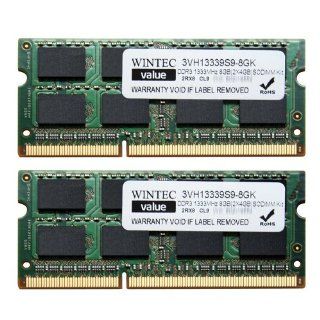 Wintec Value MHzCL9 8GB(2x4GB) 2Rx8 8 Dual Channel Kit DDR3 1333 (PC3 10600) 204 Pin SO DIMM 3VH13339S9 8GK: Computers & Accessories