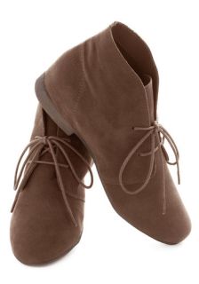 Dashing to Bootie in Deep Taupe  Mod Retro Vintage Boots