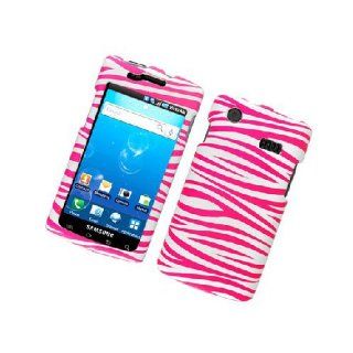 Samsung Captivate i897 SGH I897 Pink White Zebra Stripe Cover Case: Cell Phones & Accessories