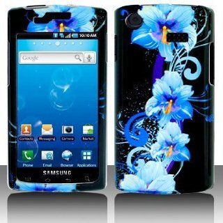 Samsung i897 Captivate Graphic Case   Blue Flower: Cell Phones & Accessories