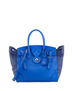 Soft Ricky 33 Bicolor Satchel Bag, Royal   Ralph Lauren