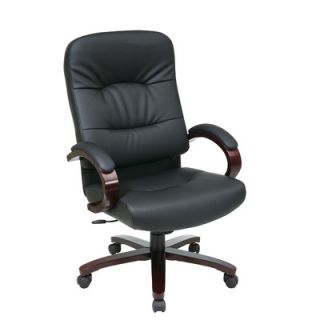 Office Star High Back Eco Leather Executive Office Chair with Arms WD5330 EC3