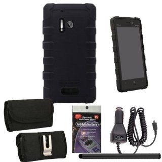 BodyGlove Dropsuit Case for Nokia Lumia 928. Comes with Car Charger, Stylus Pen and Horizontal Metal Clip Case that fits your phone with the Cover on it and Radiation Shield.: Cell Phones & Accessories