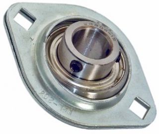 SBPFL204 12 Flanged Mounted Bearing, 2 Bolt, 3/4" Inside Diameter, Set screw Lock, Cast Iron, Inch: Bearing Houses: Industrial & Scientific