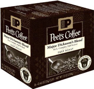 16 Count   Peet's Coffee Major Dickason Blend Single Cup Coffee for Keurig K Cup Brewers : Coffee Brewing Machine Cups : Grocery & Gourmet Food