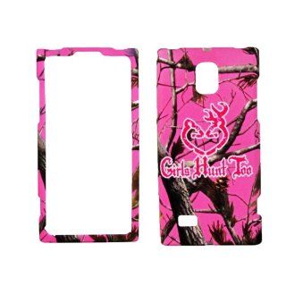 Lg Spectrum 2/ Vs 930 Rubberized Pink Camo Rt Tree Girls Hunt Too Hard Case/cover/faceplate/snap On/housing: Cell Phones & Accessories