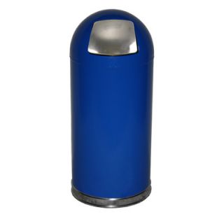 Witt 15 Gallon Metal Series Dome Top Trash Can 15DT Finish: Blue