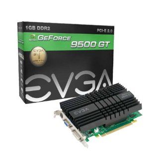 Evga GeForce 9500 GT 550MHz DDR2 1 GB 12.8 GB/s PCI E 2.0 Heatsink with HDTV Graphic Card 01G P3 N935 LR: Electronics
