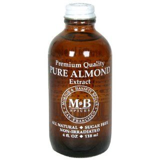 Morton & Bassett Pure Almond Extract, 4 Ounce Jars (Pack of 3) : Natural Flavoring Extracts : Grocery & Gourmet Food