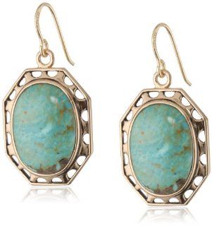 Barse "Windsor" Genuine Turquoise Drop Earrings: Jewelry