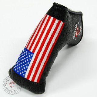 CustomShop_C911 Golf Putter Headcover fits Scotty Cameron / Ping US Flag [Black] : Golf Club Head Covers : Sports & Outdoors