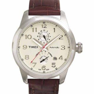 Timex Men's T2D941 Automatic Brown Strap Watch: Timex: Watches