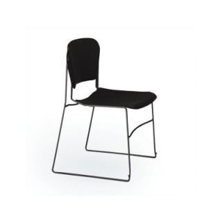 KI Furniture Perry Stack Chair with Black Frame and Black Seat PRYP/PRYP PBL BL