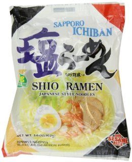 Sanyo Sapporo Ichiban Instant Noodle Shio, 3.6 Ounce (Pack of 24) : Packaged Asian Dishes : Grocery & Gourmet Food