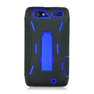 Black Blue Motorola Droid Razr Maxx Xt916 Xt912m Xt913 Rubberized Tuff Hybrid Cell Phones & Accessories