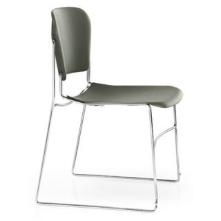 KI Furniture Perry Stack Chair with Chrome Frame PRYP/PRYP Seat Finish: Black