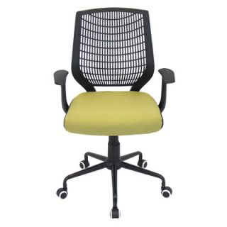 LumiSource Mid Back Network Office Chair OFC NET Color: Black / Green