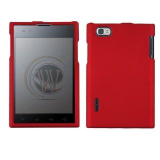Red Rubberized Hard Case Cover for LG Optimus Vu VS950: Cell Phones & Accessories