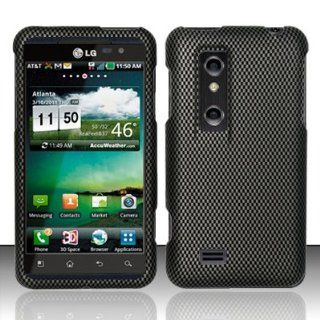 LG Thrill 4G P920 / P925 Case (AT&T) Classy Carbon Fiber Design Hard Cover Protector with Free Car Charger + Gift Box By Tech Accessories: Cell Phones & Accessories