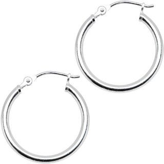 925 Sterling Silver 3/4 Inch Hoop Earrings Jewelry